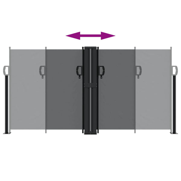 Retractable Side Awning Black 120X1000 Cm Awning & Canopy Parts