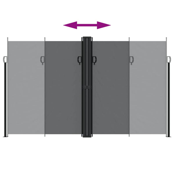 Retractable Side Awning Black 200X1000 Cm Awning & Canopy Parts