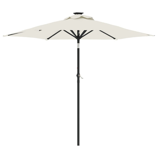 Garden Parasol With Steel Pole White 225X225x212 Cm Patio Umbrellas