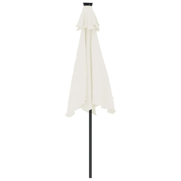 Garden Parasol With Steel Pole White 225X225x212 Cm Patio Umbrellas