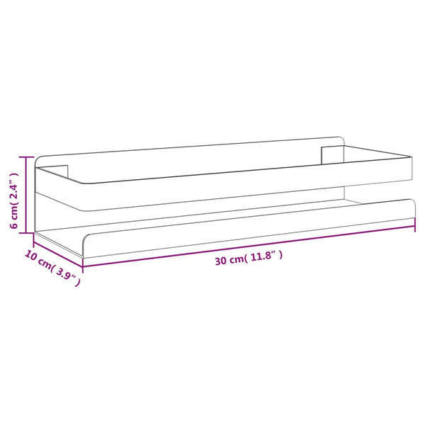 Shower Shelf Matt Black 30X10x6 Cm Brushed 304 Stainless Steel Shower Shelves & Organisers