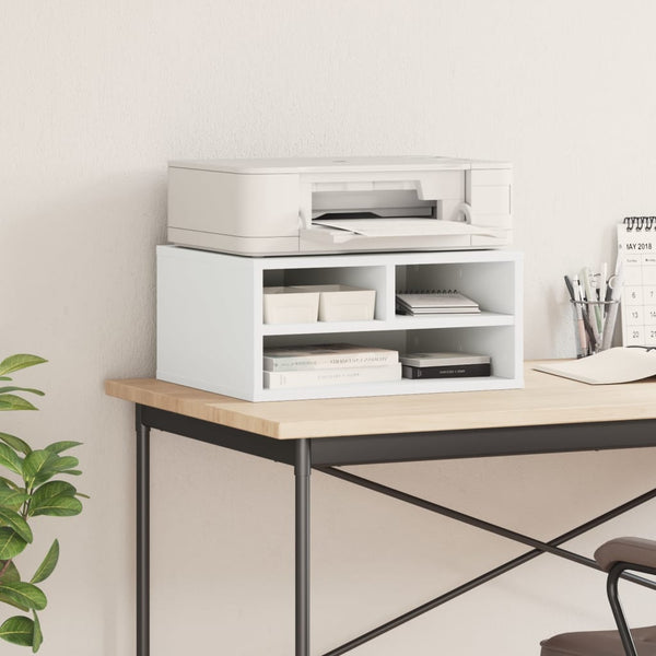 Vidaxl Printer Stand White 49X40x22.5 Cm Engineered Wood Printers