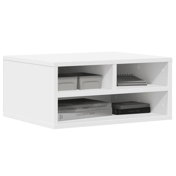 Vidaxl Printer Stand White 49X40x22.5 Cm Engineered Wood Printers
