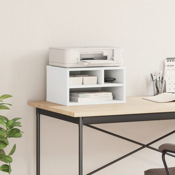 Vidaxl Printer Stand White 40X32x22.5 Cm Engineered Wood Other Laptop & Desktop Accs