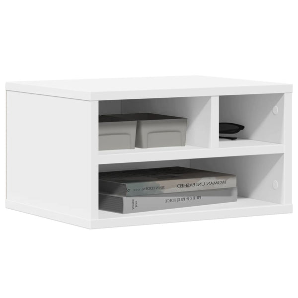 Vidaxl Printer Stand White 40X32x22.5 Cm Engineered Wood Other Laptop & Desktop Accs