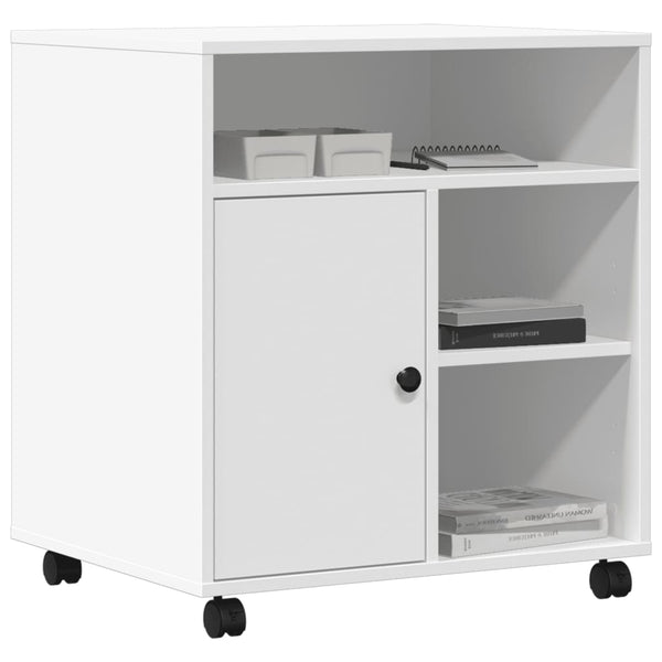 Vidaxl Printer Stand With Wheels White 60X50x67 Cm Other Laptop & Desktop Accs