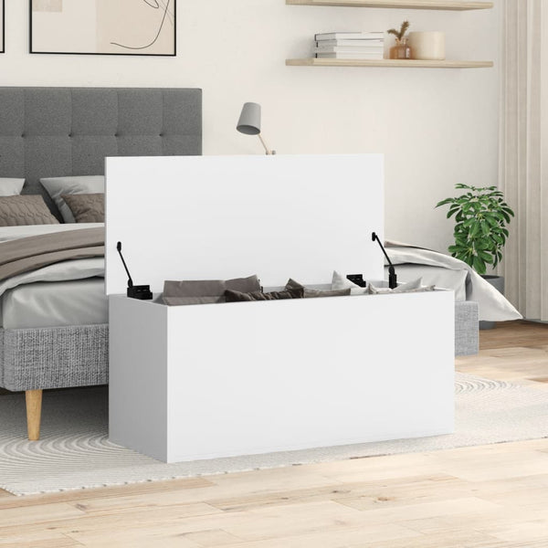 Vidaxl Storage Box White 100X42x46 Cm Engineered Wood Storage Boxes