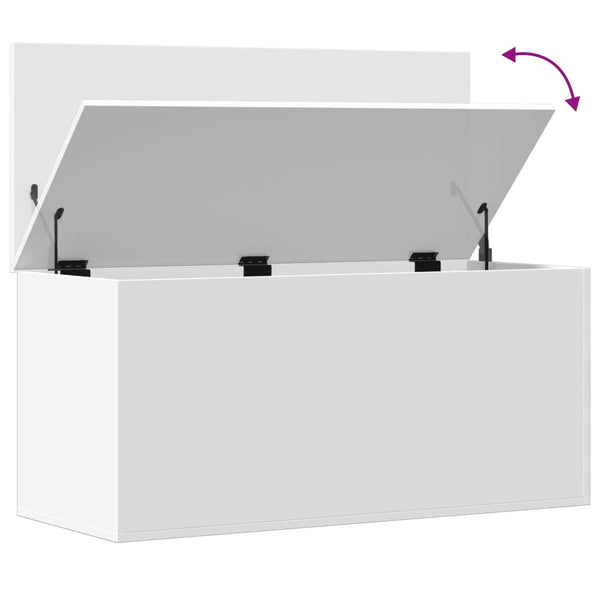 Vidaxl Storage Box White 100X42x46 Cm Engineered Wood Storage Boxes
