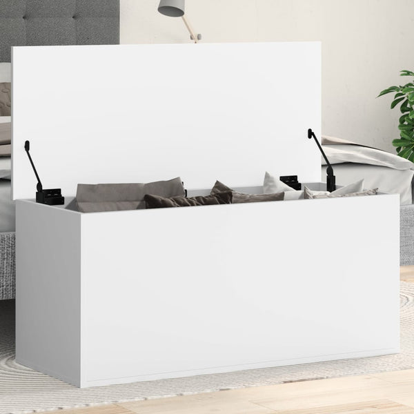 Vidaxl Storage Box White 100X42x46 Cm Engineered Wood Storage Boxes
