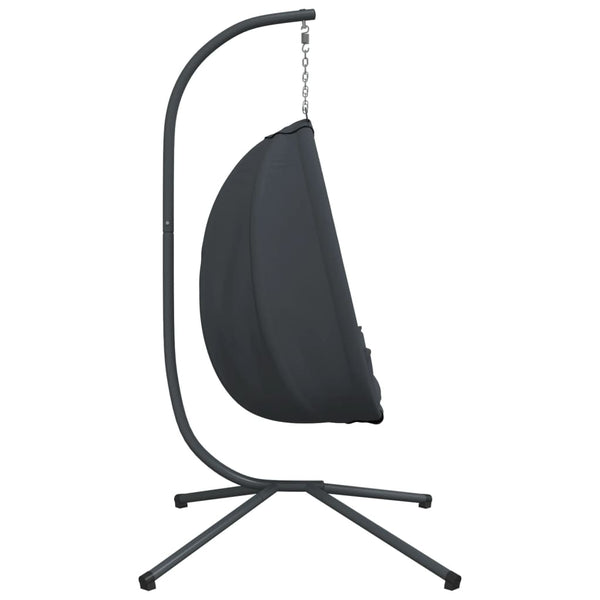 Vidaxl Hanging Egg Chair With Stand Anthracite Fabric And Steel Patio Chairs