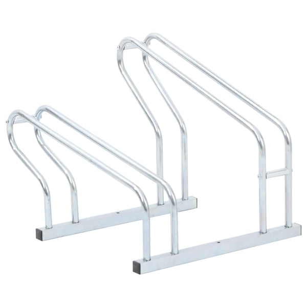 Bicycle Stand For 2 Bikes Floor Freestanding Galvanised Steel Bicycle Stands & Storage