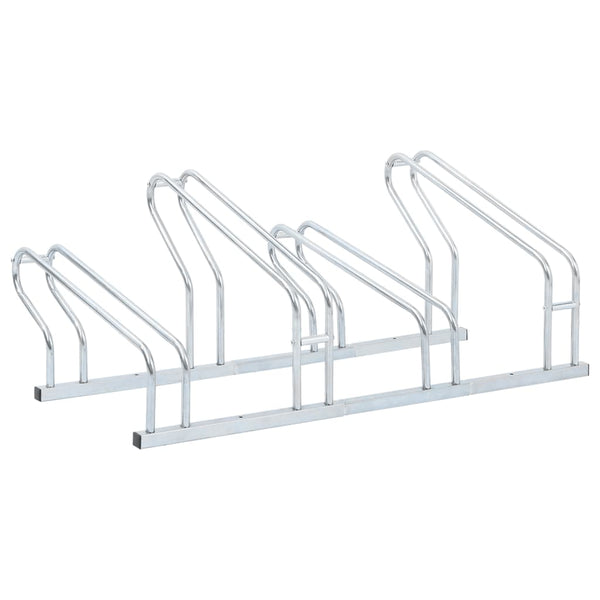 Vidaxl Bicycle Stand For 4 Bikes Floor Freestanding Galvanised Steel Bicycle Stands & Storage