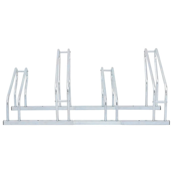 Vidaxl Bicycle Stand For 4 Bikes Floor Freestanding Galvanised Steel Bicycle Stands & Storage