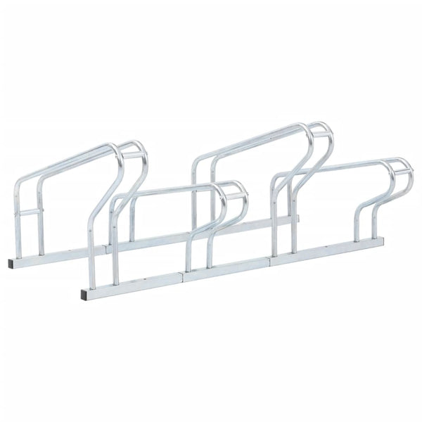Vidaxl Bicycle Stand For 4 Bikes Floor Freestanding Galvanised Steel Bicycle Stands & Storage