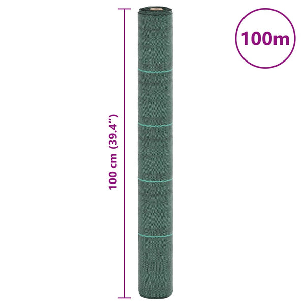 Vidaxl Weed Membrane Green 1X100 Pp Weed Control Fabric