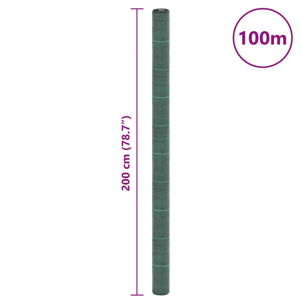 Vidaxl Weed Membrane Green 2X100 Pp Weed Control Fabric