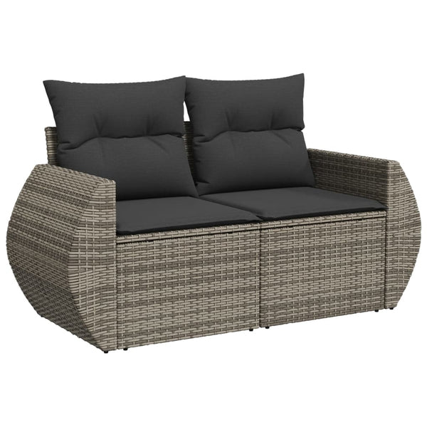 Vidaxl 11 Piece Garden Sofa Set With Cushions Grey Poly Rattan Other Patio & Garden Furniture
