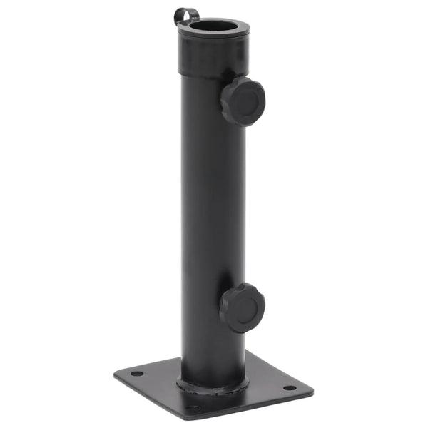 Parasol Base For 38/48 Mm Pole Matt Black Steel Patio Umbrellas