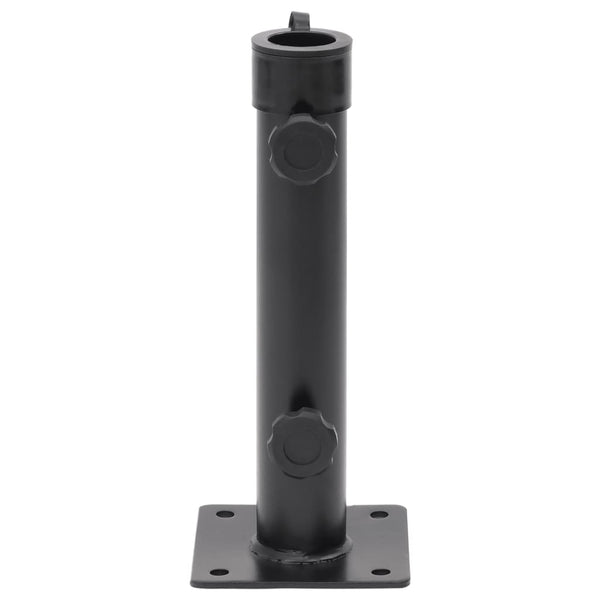Parasol Base For 38/48 Mm Pole Matt Black Steel Patio Umbrellas