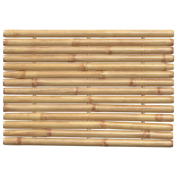 Vidaxl Bath Mats 2 Pcs 70X50 Cm Bamboo Bath Mats Rugs & Toilet Covers