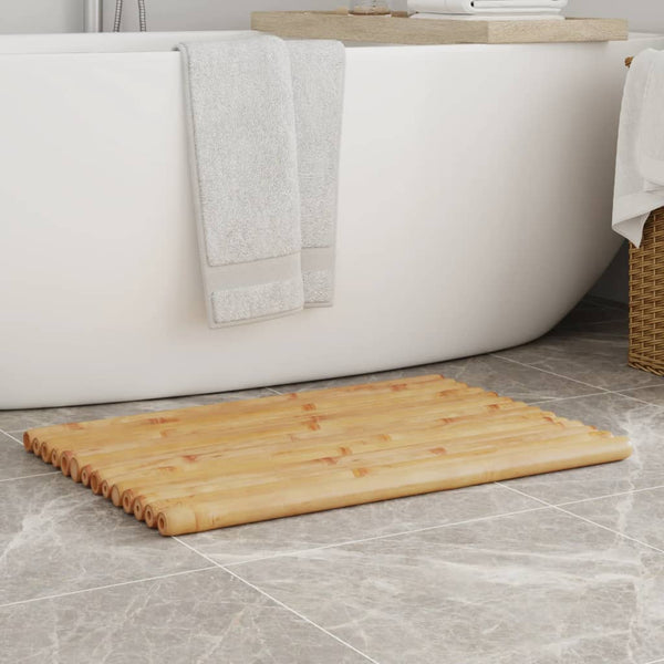 Vidaxl Bath Mats 2 Pcs 70X50 Cm Bamboo Bath Mats Rugs & Toilet Covers