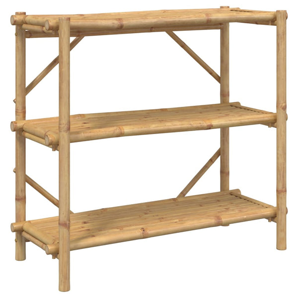 Vidaxl 3 Layer Shelf 100X40x90 Cm Bamboo Storage Units