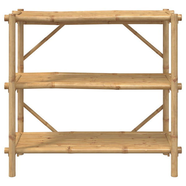 Vidaxl 3 Layer Shelf 100X40x90 Cm Bamboo Storage Units