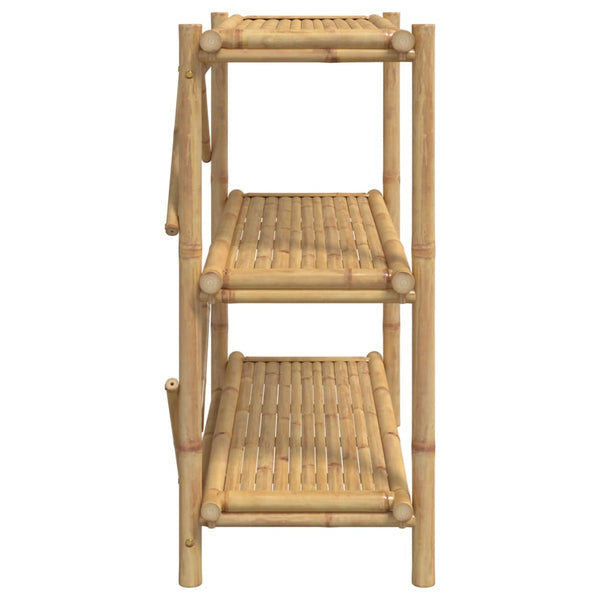 Vidaxl 3 Layer Shelf 100X40x90 Cm Bamboo Storage Units