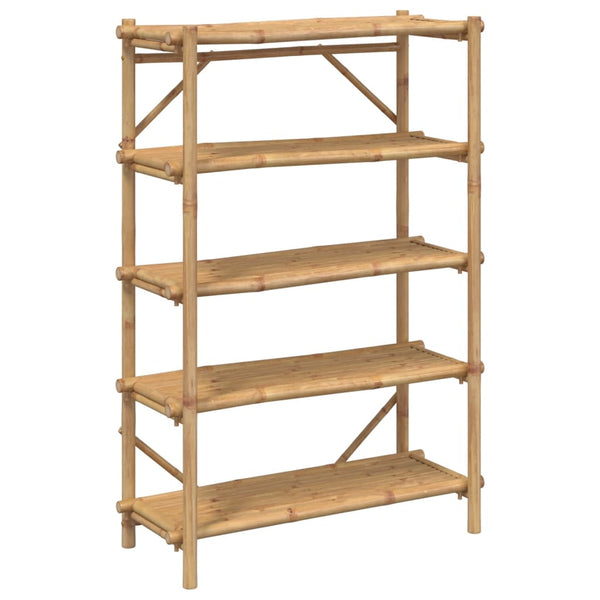 5 Layer Shelf 100X40x150 Cm Bamboo Bookshelves