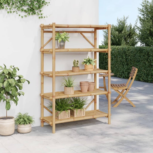 5 Layer Shelf 100X40x150 Cm Bamboo Bookshelves