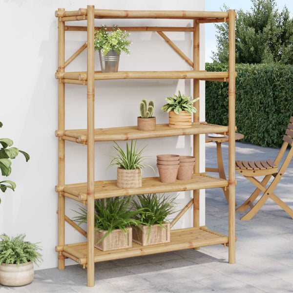 5 Layer Shelf 100X40x150 Cm Bamboo Bookshelves