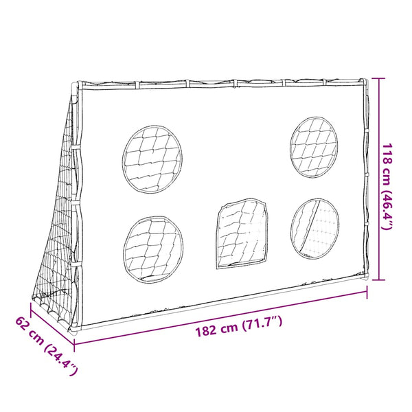 Vidaxl Kids' Football Goal With Targeting Mat And Ball 182X62x118 Cm Training Aids