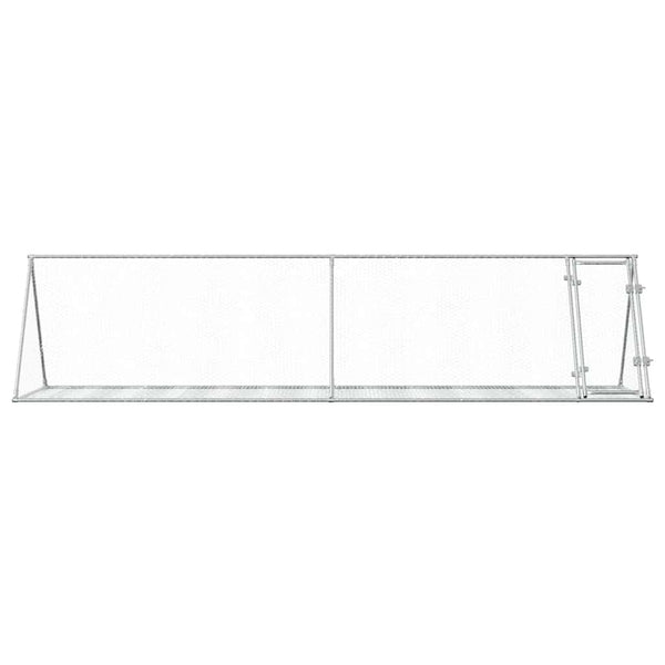 Vidaxl Rabbit Hutch Silver 400X105x91 Cm Galvanised Steel Small Animal Cages & Hutches