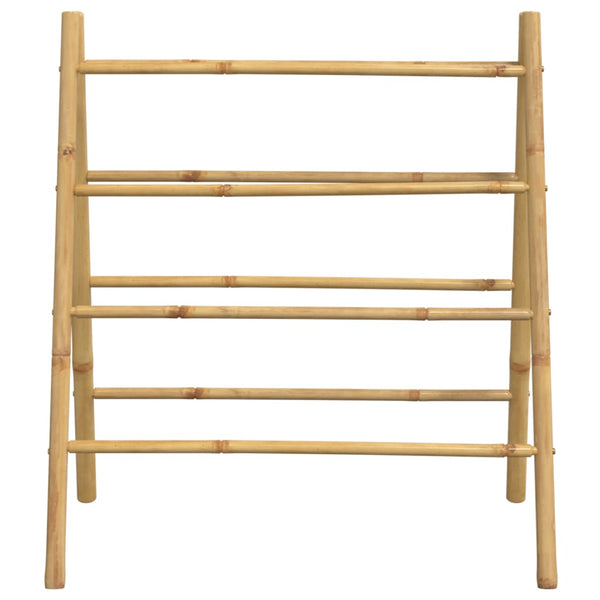 Double Towel Ladder With 4 Rungs 90X50x100 Cm Bamboo Towel Racks