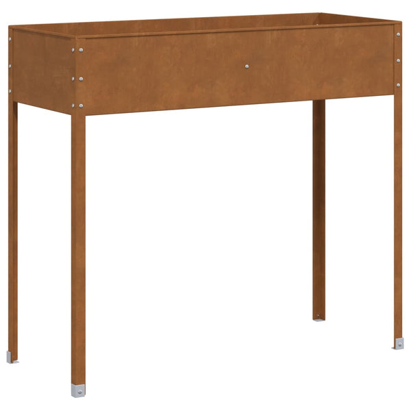 Vidaxl Garden Planter 100.5X40.5X90 Cm Weathering Steel Planters & Vases