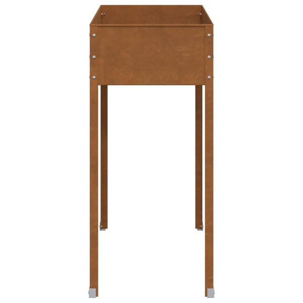 Vidaxl Garden Planter 100.5X40.5X90 Cm Weathering Steel Planters & Vases