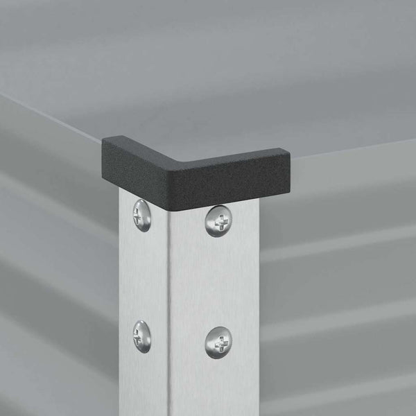 Vidaxl Garden Planter Grey 100X45x90 Cm Steel Planters & Vases