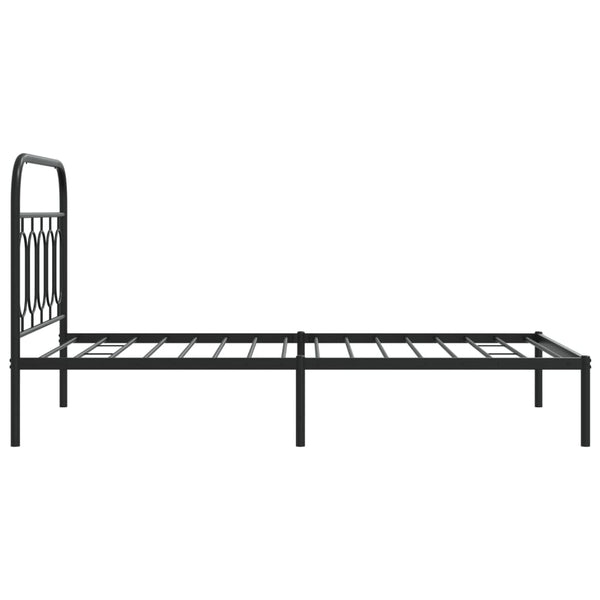 Metal Bed Frame Without Mattress Headboard Black 107X203 Cm King Single King Single Bed Frames