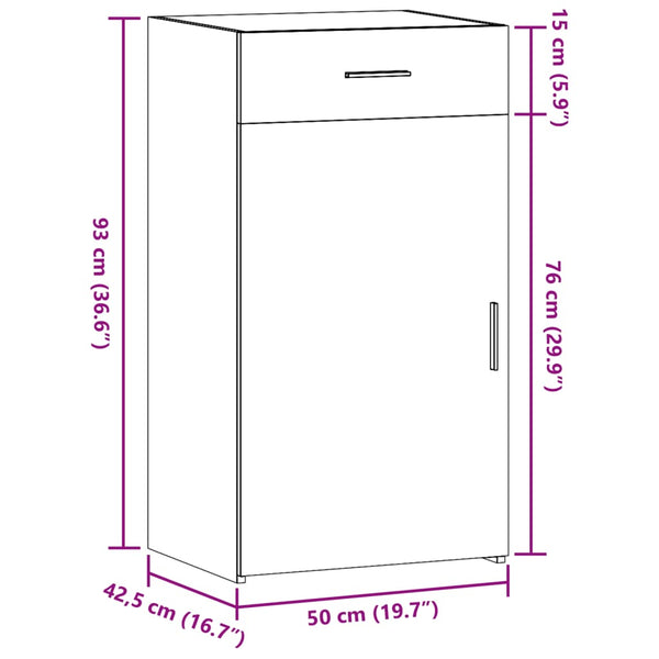Vidaxl Sideboard White 50X42.5X93 Cm Engineered Wood Sideboards & Buffets
