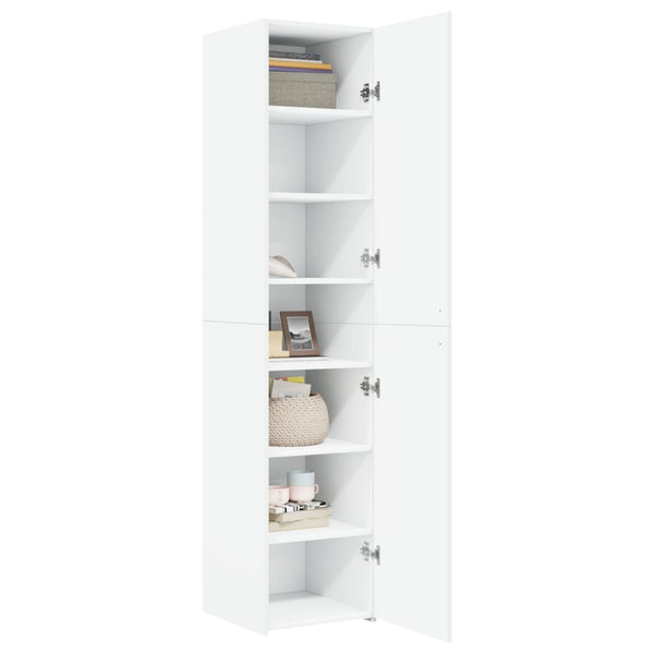 Vidaxl Highboard White 40X42.5X185 Cm Engineered Wood Sideboards & Buffets