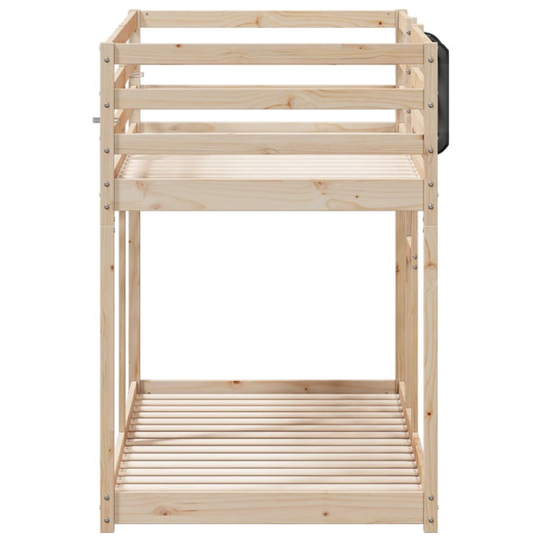 Vidaxl Bunk Bed Without Mattress 92X187 Cm Single Solid Wood Pine Single Bed Frames