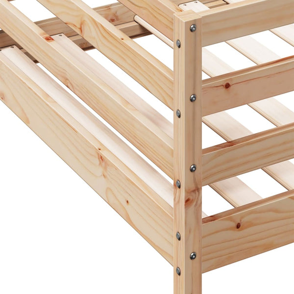 Vidaxl Bunk Bed Without Mattress 92X187 Cm Single Solid Wood Pine Single Bed Frames