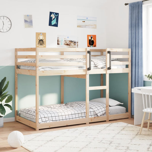 Vidaxl Bunk Bed Without Mattress 92X187 Cm Single Solid Wood Pine Single Bed Frames