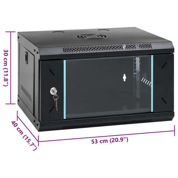 6U Wall Mounted Network Cabinet 19" Ip20 53X40x30 Cm Other Ent. Networking Racks
