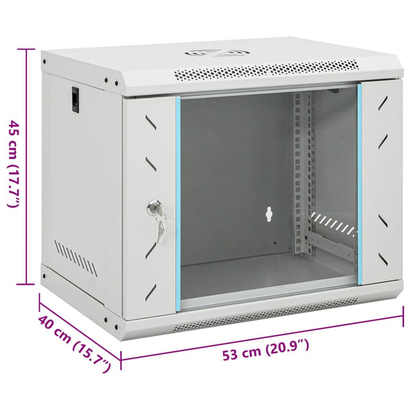 9U Wall Mounted Network Cabinet 19" Ip20 53X40x45 Cm Other Ent. Networking Racks