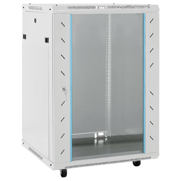 Vidaxl 15U Network Cabinet With Swivel Feet 19" Ip20 60X45x86 Cm Rackmount Cabinets & Frames