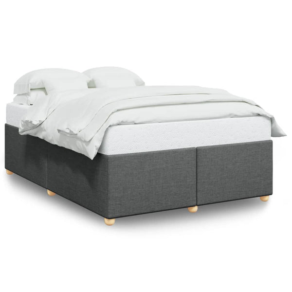 Vidaxl Bed Frame Without Mattress Dark Grey Queen Fabric Queen Bed Frames