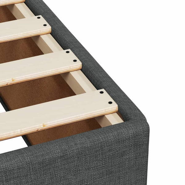 Vidaxl Bed Frame Without Mattress Dark Grey Queen Fabric Queen Bed Frames