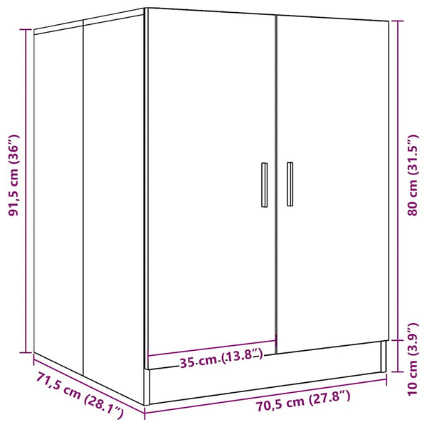 Vidaxl Washing Machine Cabinet Sonoma Oak 70.5X71.5X91.5 Cm Washing Machines