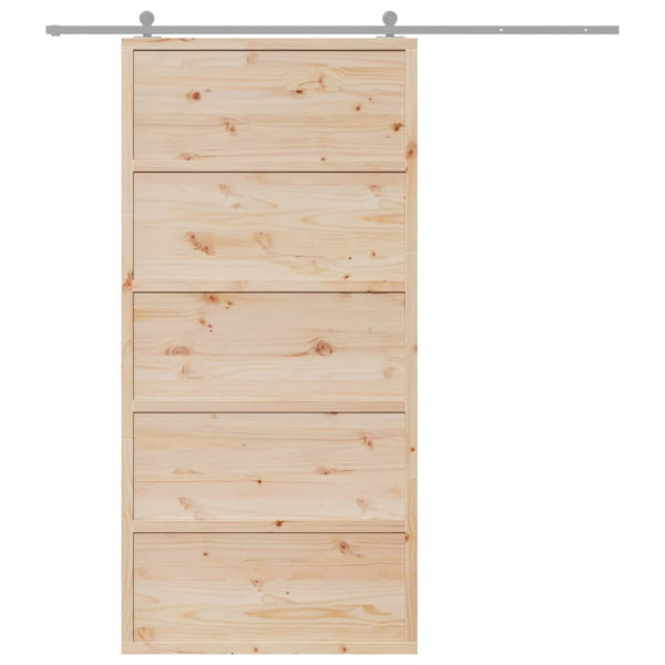 Vidaxl Barn Door 100X208 Cm Solid Wood Pine Barn Doors
